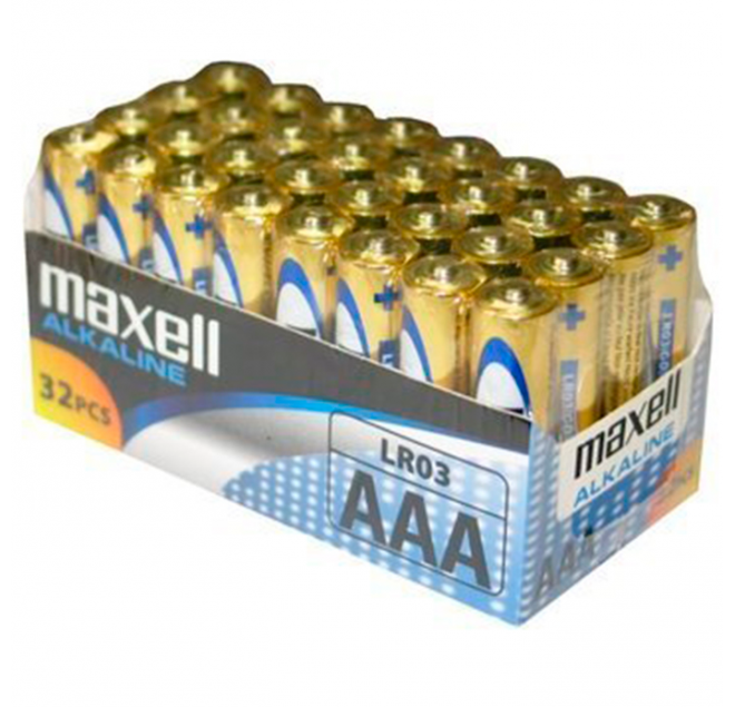 MAXELL BATTERY AAA LR03 PACK*32 UDS