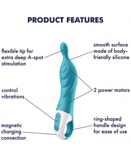 VIBRATORE SATISFYER A-MAZING 2 A-SPOT - TURCHESE