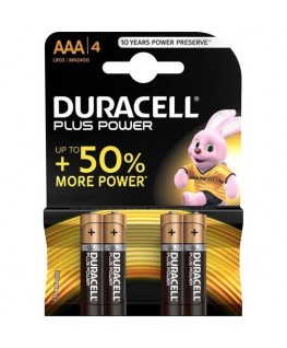 DURACELL PLUS POWER BATTERY AAA LR03 4 UNITS DURACELL PLUS POWER BATTERY AAA LR03 4 UNITS che trovi in offerta solo su SexyShopOnline a -15% di sconto