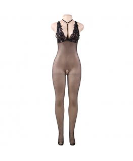 QUEEN LINGERIE FISHNET VELATO BODYSTOCK APERTO CROTH SL