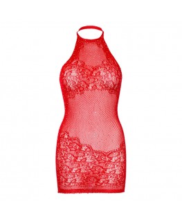 LEG AVENUE MINI VESTITO CON STRASS E STRASS TAGLIA UNICA - ROSSO