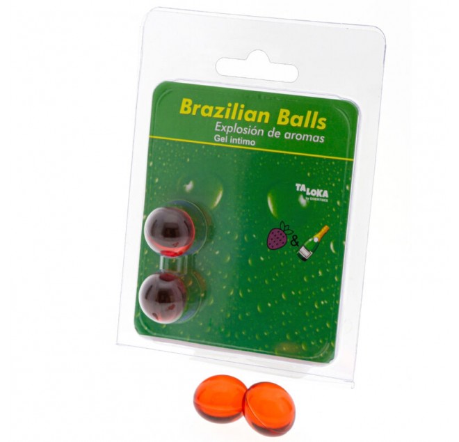 TALOKA - 2 PALLINE BRASILIANI FRAGOLE E CHAMPAGNE GEL INTIMO