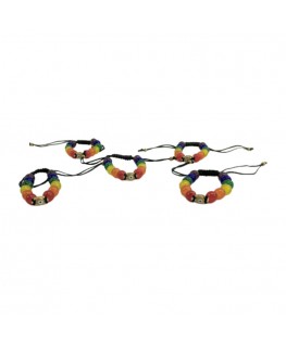 PRIDE - BRACCIALE CON OCCHIO TURCO E BANDIERA LGBT