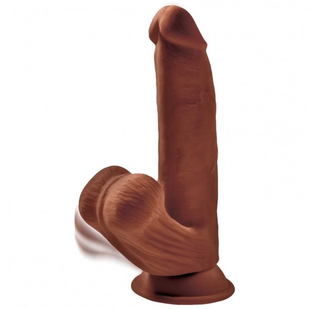 PALLINE OSCILLANTI KING COCK PLUS 3D COCK 24,5 CM - MARRONE