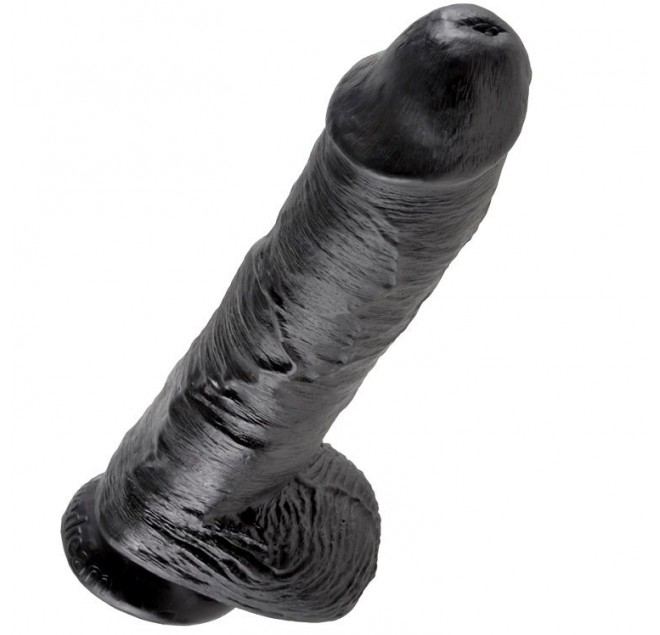 KING COCK 10" PENE REALISTICO NEGRO 26.5 CM