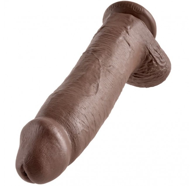 KING COCK 12" PENE REALISTICO MARRON 30.48 CM