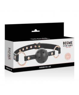 BEGME BLACK EDITION BALL GAG VEGAN IN PELLE