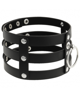 COQUETTE CHIC DESIRE CHOKER ARTIGIANALE IN PELLE VEGAN - FETISH