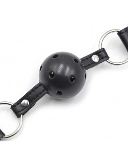 OHMAMA FETISH BALL GAG TRASPIRANTE CON MORSETTI PER CAPEZZOLI