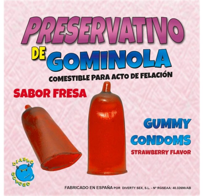 DIABLO PICANTE - PRESERVATIVO DE GOMINOLA FRESA
