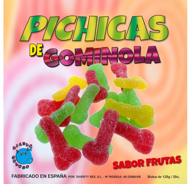 DIABLO PICANTE - FRUTTA GUMMY PENE CON ZUCCHERO