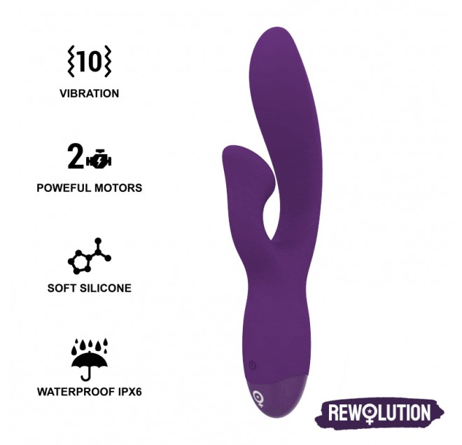 REWOLUTION REWOFUN VIBRATORE FLESSIBILE CON CONIGLIO