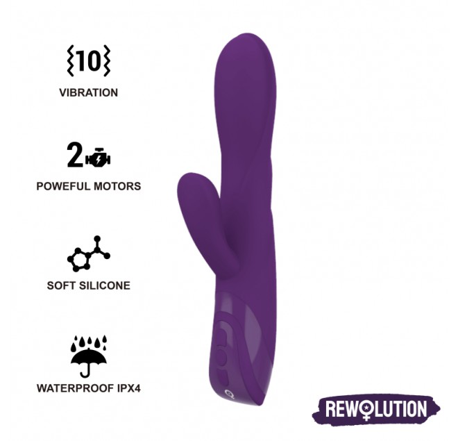 REWOLUTION REWORABBIT VIBRATORE FLESSIBILE CON CONIGLIO