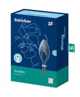 VIBRATORE AD ANELLO SATISFYER DUELIST - GRIGIO