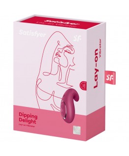 VIBRATORE DA APPOGGIO SATISFYER DIPPING DELIGHT - ROSSO