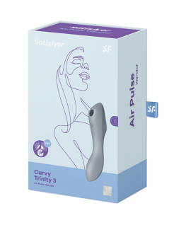 VIBRATORE A IMPULSI D''ARIA SATISFYER CURVY TRINITY 3 - GRIGIO