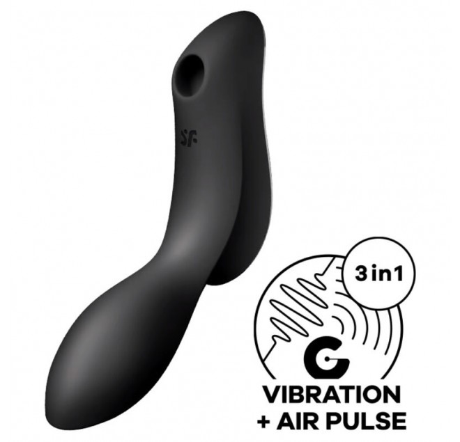 STIMOLATORE E VIBRATORE SATISFYER CURVY TRINITY 2 - NERO