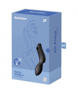 STIMOLATORE E VIBRATORE SATISFYER CURVY TRINITY 2 - NERO