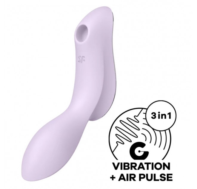 STIMOLATORE E VIBRATORE SATISFYER CURVY TRINITY 2 - VIOLA