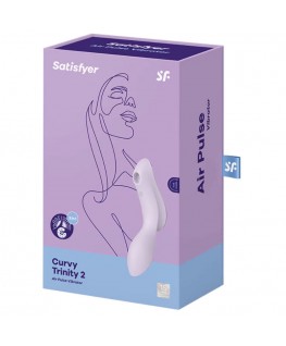 STIMOLATORE E VIBRATORE SATISFYER CURVY TRINITY 2 - VIOLA