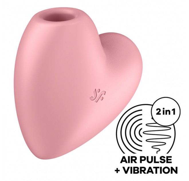 SATISFYER CUTIE CUORE STIMOLATORE E VIBRATORE - ROSA