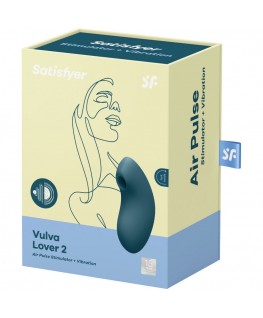 SATISFYER VULVA LOVER 2 STIMOLATORE DI IMPULSI D''ARIA E VIBRATORE - BLU