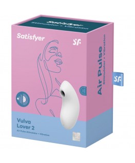 SATISFYER VULVA LOVER 2 STIMOLATORE DI IMPULSI D''ARIA E VIBRATORE - BIANCO