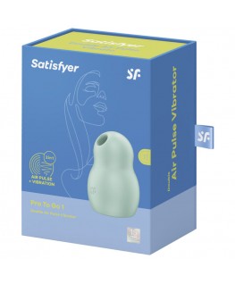 SATISFYER PRO TO GO 1 DOPPIO STIMOLATORE DI IMPULSI D''ARIA E VIBRATORE - VERDE