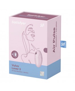 SATISFYER VULVA LOVER 3 STIMOLATORE E VIBRATORE A IMPULSI D''ARIA - ROSA