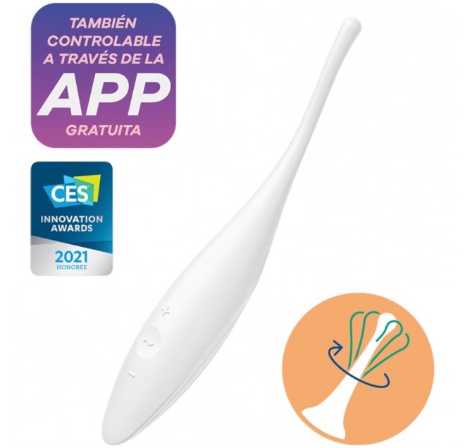 SATISFYER TWIRLING JOY CLIT PUNTA STIMOLANTE - BIANCO