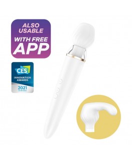 SATISFYER DOUBLE WAND-ER APP - WHITE SATISFYER DOUBLE WAND-ER APP - WHITE che trovi in offerta solo su SexyShopOnline a -35% di sconto