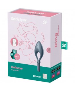 SATISFYER BULLSEYE RING VIBRATOR APP - GREY