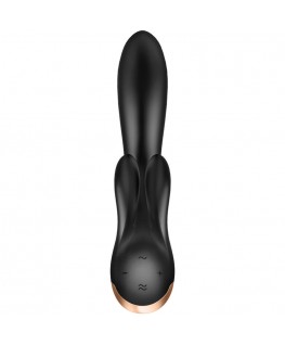 SATISFYER DOUBLE FLEX VIBRATOR APP - BLACK