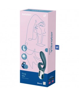 SATISFYER HUG ME RABBIT VIBRATOR APP - BLUE