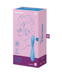 SATISFYER G-SPOT FLEX 4+ MULTI VIBRATOR APP - BLUE