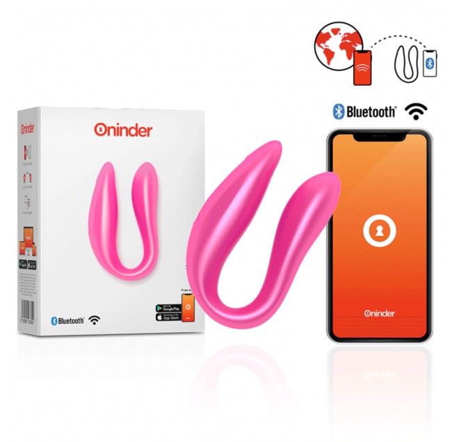 ONINDER G-SPOT & CLITORAL STIMULATOR PINK - FREE APP