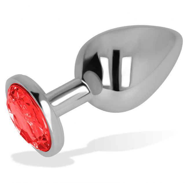 OHMAMA ANAL PLUG METAL RED 8 CM