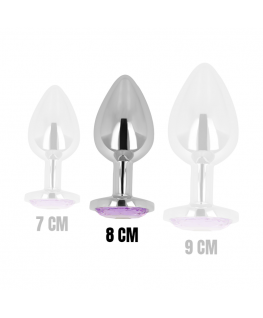OHMAMA ANAL PLUG METAL VIOLET 8 CM