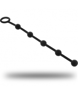 BLACK&SILVER - KORG SILICONE ANAL CHAIN 23 CM