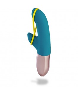 FUN FACTORY - AMORINO MINI VIBRATOR PETROL & NEON YELLOW