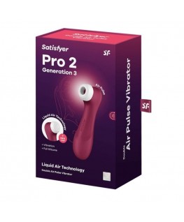 SATISFYER PRO 2 GENERAZIONE 3 LIQUID AIR TECHNOLOGY - VINO ROSSO