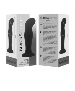 BLACK&SILVER - SEAN ANAL PLUG PREMIUM SILICONE BLACK