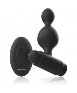 BLACK&SILVER - TUCKER PETIT ANAL PLUG SILICONE REMOTE CONTROL