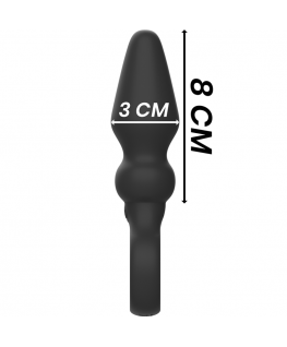 BLACK&SILVER - OZZY POWERFUL ANAL PLUG SILICONE