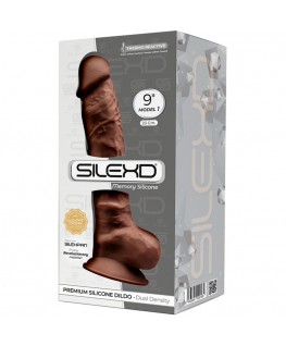 SILEXD - MODELLO 1 PENE REALISTICO PREMIUM SILEXPAN SILICONE MARRONE 23 CM