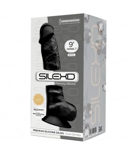 SILEXD - MODELLO 1 PENE REALISTICO PREMIUM SILEXPAN SILICONE NERO 23 CM