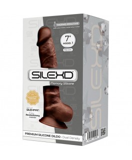 SILEXD - MODELLO 1 PENE REALISTICO PREMIUM SILEXPAN SILICONE MARRONE 17,5 CM