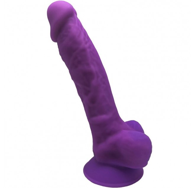 SILEXD - MODELLO 1 PENE REALISTICO PREMIUM SILEXPAN SILICONE VIOLA 17,5 CM