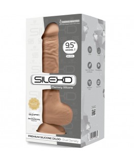 SILEXD - MODELLO 1 PENE REALISTICO PREMIUM SILEXPAN SILICONE CARAMEL 24 CM