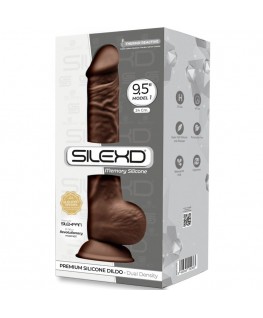 SILEXD - MODELLO 1 PENE REALISTICO PREMIUM SILEXPAN SILICONE MARRONE 24 CM